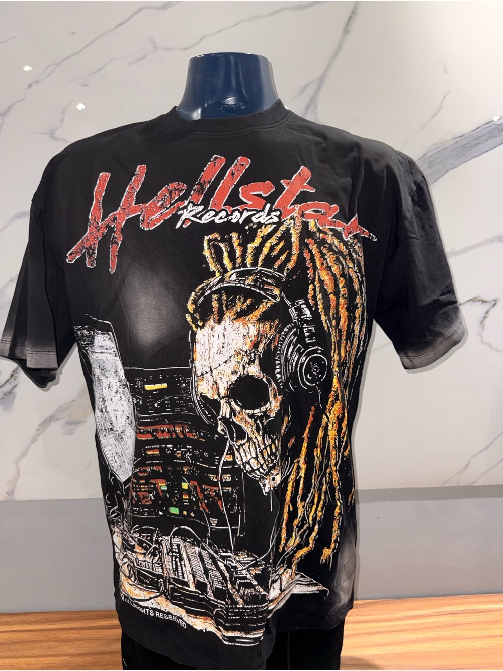 Hellstar Black Graphic Skull DJ Tee